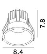 SPOT INCASTRAT LED 13W LULEA WHITE-GOLD