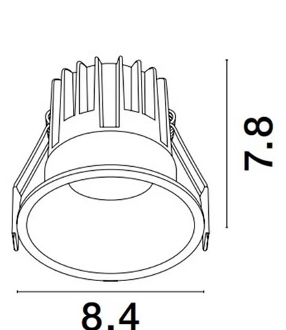 SPOT INCASTRAT LED 13W LULEA WHITE-GOLD