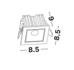 SPOT INCASTRAT LED 13W SQUARE BLACK