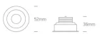SPOT INCASTRAT LED 1W MINI ORIENTABIL 11103B BLACK