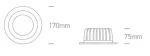 SPOT INCASTRAT LED 20W DOWNLIGHT 10120CA