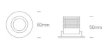 SPOT INCASTRAT LED 2W SUPER NARROW ORIENTABIL 11102DB