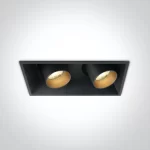 SPOT INCASTRAT LED 2x11W SQUARE ORIENTABIL 51211C BLACK