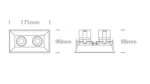SPOT INCASTRAT LED 2x11W SQUARE ORIENTABIL 51211C WHITE