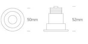 SPOT INCASTRAT LED 3W MINI BLACK 10103E