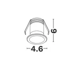 SPOT INCASTRAT LED 3W MINI IP54 WHITE