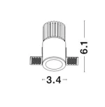 SPOT INCASTRAT LED 5W MINI TRIMLESS 9052015 WHITE