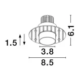 SPOT INCASTRAT LED 5W MINI TRIMLESS 9052015 WHITE