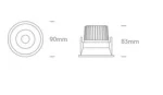 SPOT INCASTRAT LED 6,5W IP54 11107WD