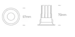 SPOT INCASTRAT LED 6,5W IP65 10107WP WHITE