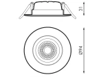 SPOT INCASTRAT LED 6,5W NAVI ORIENTABIL MERCURIO