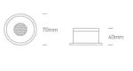 SPOT INCASTRAT LED 6W FIX HONEYCOMB 10106DH