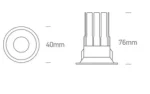 SPOT INCASTRAT LED 6W MINI ALB 10106L