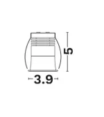 SPOT INCASTRAT LED 6W MINI IP44 BLACK