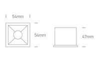 SPOT INCASTRAT LED 6W MULTILED SQUARE MIRROR 50106B