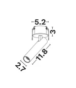 SPOT INCASTRAT LED 7W CLARITY IP20