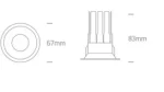 SPOT INCASTRAT LED 7W DARK BLACK 10107DC