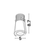 SPOT INCASTRAT LED 7W NARROW 10° DARK LIGHT WHITE
