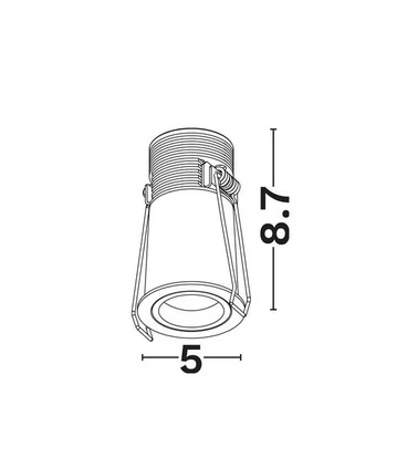 SPOT INCASTRAT LED 7W NARROW 10° DARK LIGHT WHITE