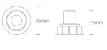 SPOT INCASTRAT LED 7W ORIENTABIL WHITE-BLACK 11107K