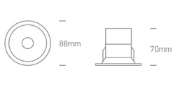 SPOT INCASTRAT LED 8W 10108D WHITE