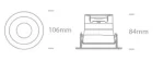 SPOT INCASTRAT LED 8W ORIENTABIL IP54 11106PK