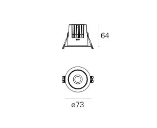 SPOT INCASTRAT LED 9W BOBBY MIRROR