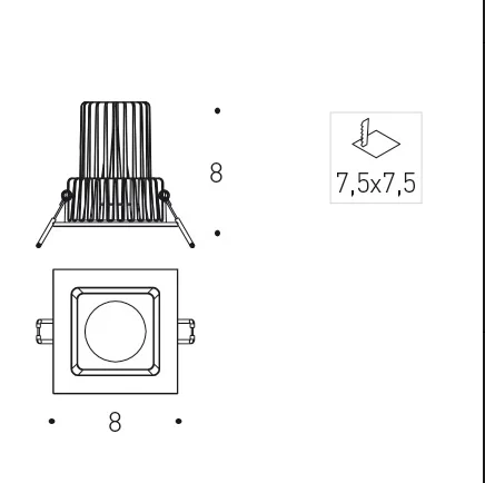 SPOT INCASTRAT LED 9W JANGO PATRAT DARK 1190