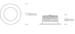SPOT INCASTRAT LED ROUND 13W IP54 10113B