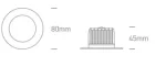 SPOT INCASTRAT LED ROUND 7W IP54 10107B