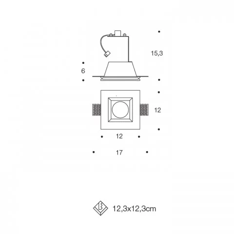 SPOT INCASTRAT PRIAMO PLASTER TRIMLESS