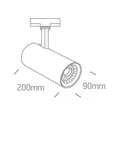 SPOT SINA 230V LED 30W COB CYLINDER 3000K BLACK