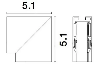 ULTRASLIM MAGNETIC CORNER APARENT VERTICAL