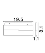 ULTRASLIM MAGNETIC LED 12W MULTISPOT ADJUST 48V BLACK