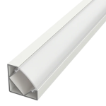 Profil LED Colt Aparent 2m 18x18mm Alb cu Dispersor Opal Alb - LP201W