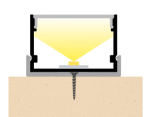 Profil LED Aparent 2m 30x20mm Aluminiu Negru cu Dispersor Opal LP107B - imagine 3
