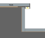 Profil LED Treapta Incastrat 2m Tile-Edge Bronze cu Dispersor Opal - LP407BR - imagine 2