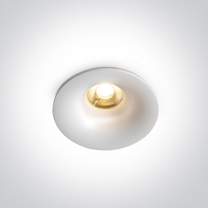 10107DX-W-V-WEB-1 SPOT INCASTRAT LED 7W COB CCTV ALB 10107DX - imagine 1