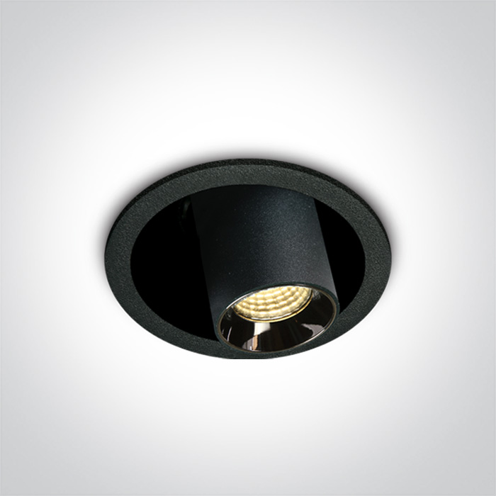 11106T-B Spot Incastrat LED 6w IP20 Negru Orientabil 11106TW - imagine 1